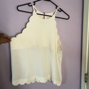 Sweet Wanderer Scalloped Tank Top